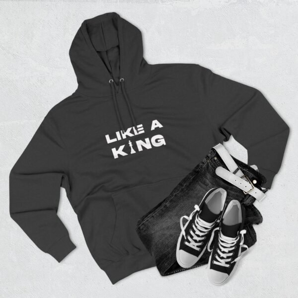Chess King Three-Panel Fleece Hoodie - Like A King Hoodie for the Chess Mover in You
