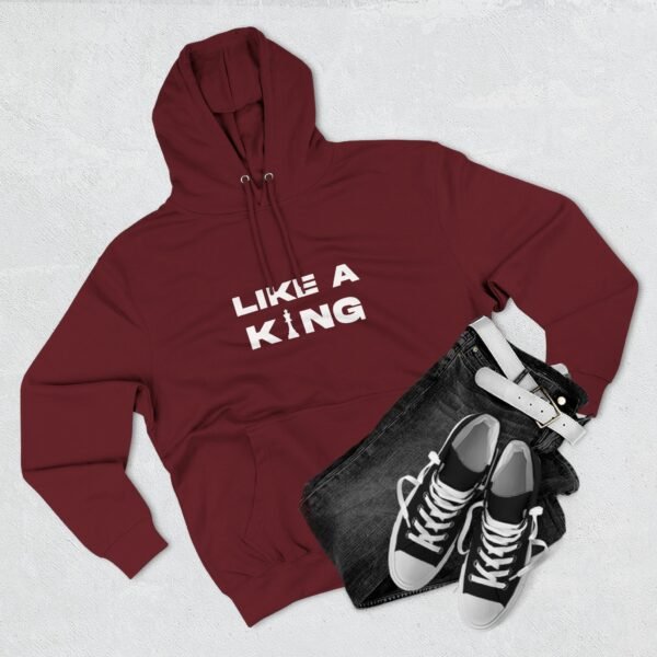 Chess King Three-Panel Fleece Hoodie - Like A King Hoodie for the Chess Mover in You