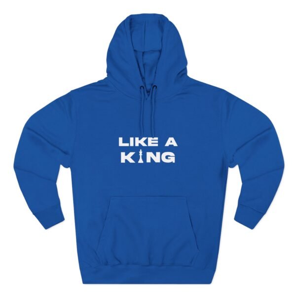 Chess King Three-Panel Fleece Hoodie - Like A King Hoodie for the Chess Mover in You