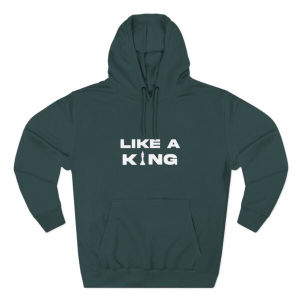 Chess King Three-Panel Fleece Hoodie - Like A King Hoodie for the Chess Mover in You