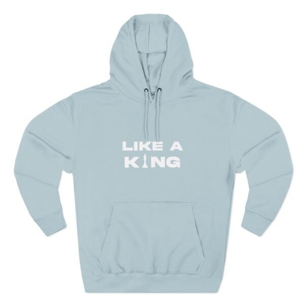 Chess King Three-Panel Fleece Hoodie - Like A King Hoodie for the Chess Mover in You
