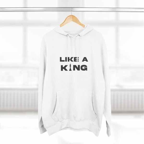 Chess King Three-Panel Fleece Hoodie - Like A King Hoodie for the Chess Mover in You