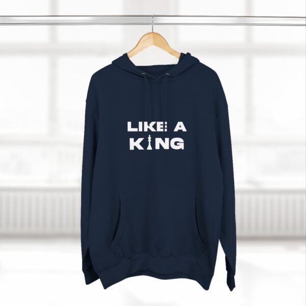 Chess King Three-Panel Fleece Hoodie - Like A King Hoodie for the Chess Mover in You