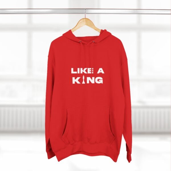 Chess King Three-Panel Fleece Hoodie - Like A King Hoodie for the Chess Mover in You