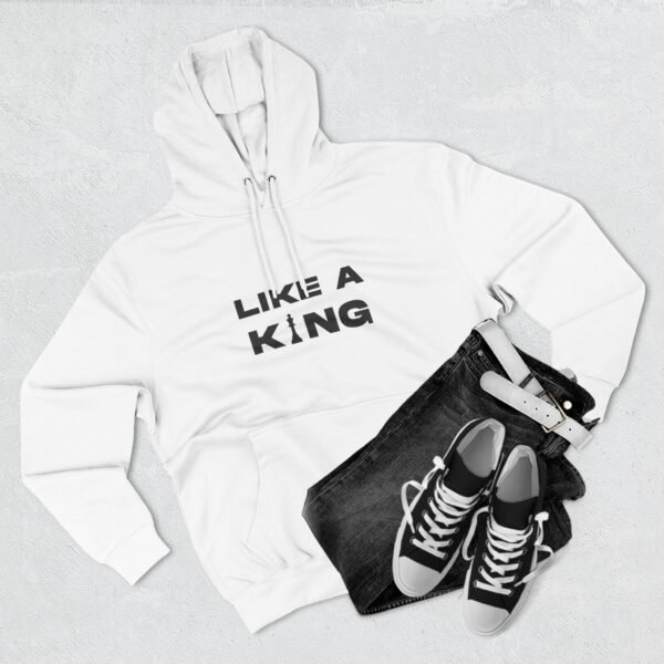 Chess King Three-Panel Fleece Hoodie - Like A King Hoodie for the Chess Mover in You
