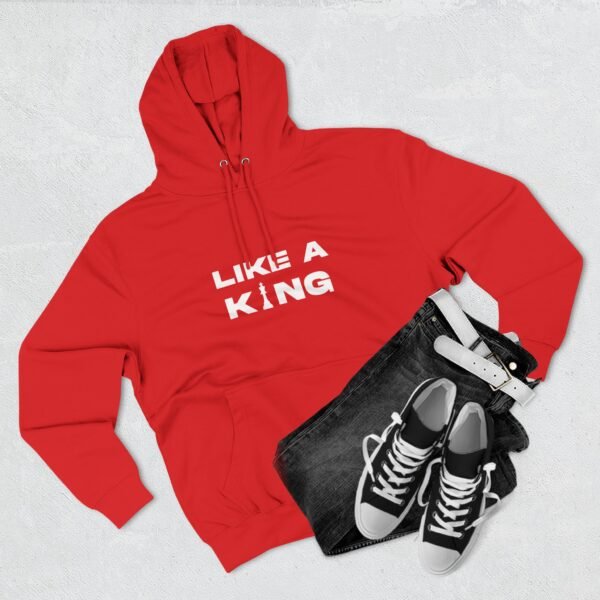 Chess King Three-Panel Fleece Hoodie - Like A King Hoodie for the Chess Mover in You