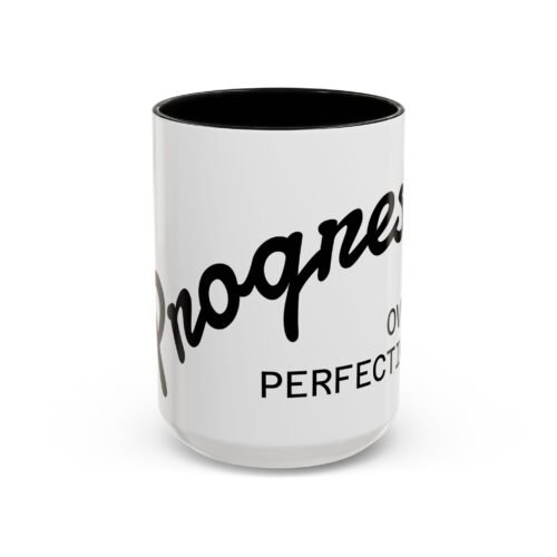 6898590798640164618_2048-1.jpeg Accent Coffee Mug — Progress Over Perfection Motivational Ceramic Mug