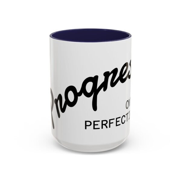 7943033554368572225_2048-1.jpeg Accent Coffee Mug — Progress Over Perfection Motivational Ceramic Mug