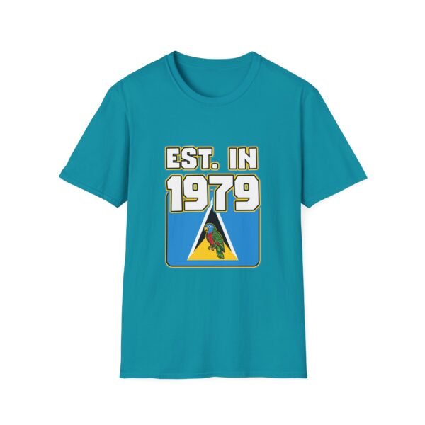 1979 Retro Established T-Shirt  Saint Lucian Independence— EST. IN 1979 Vintage Badge Tee