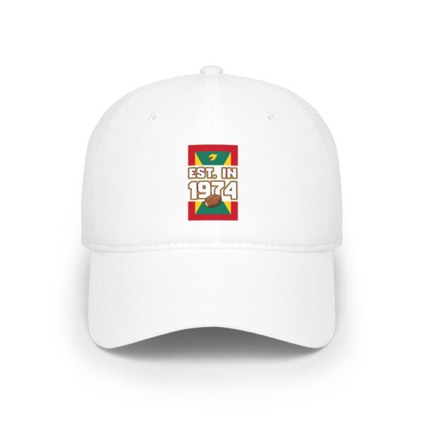 12671995941930554656_2048.jpeg 1974 Est. Flag Patch Baseball Cap — Retro Caribbean Pride Dad Hat
