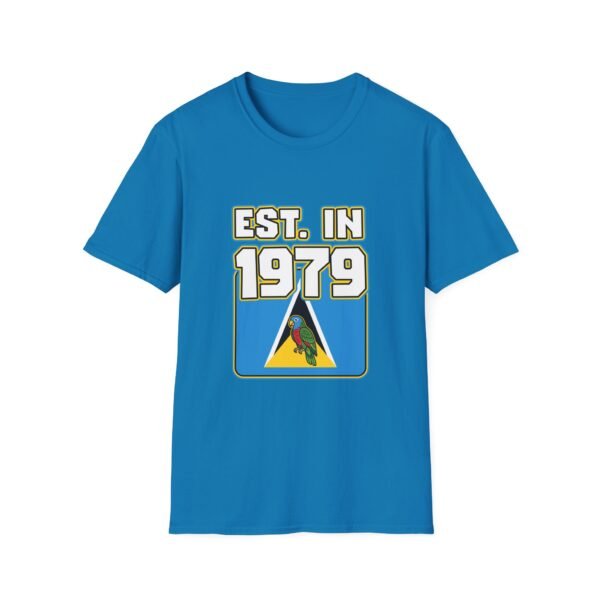 1979 Retro Established T-Shirt  Saint Lucian Independence— EST. IN 1979 Vintage Badge Tee