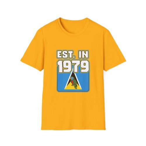 1979 Retro Established T-Shirt  Saint Lucian Independence— EST. IN 1979 Vintage Badge Tee