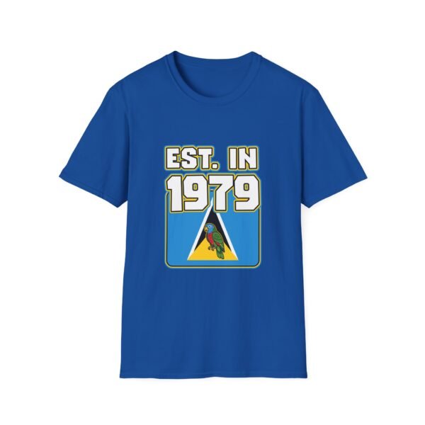 1979 Retro Established T-Shirt  Saint Lucian Independence— EST. IN 1979 Vintage Badge Tee