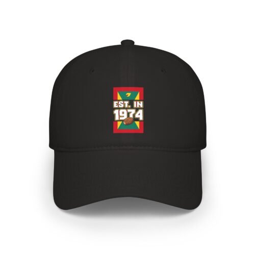 1974 Est. Flag Patch Baseball Cap — Retro Caribbean Pride Dad Hat