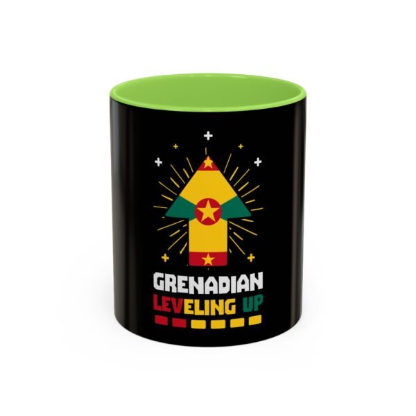 Grenadian Leveling Up Mug — Colorful Arrow Flag Design (11oz & 15oz)