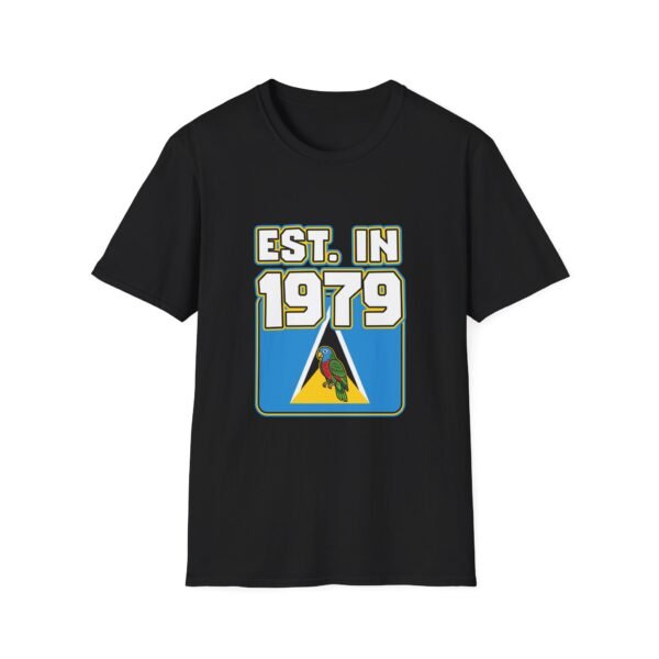 1979 Retro Established T-Shirt  Saint Lucian Independence— EST. IN 1979 Vintage Badge Tee