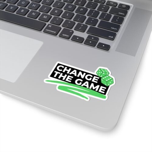 4921311207175729250_1200.jpeg Change The Game Dice Sticker — Motivational Kiss-Cut Vinyl Decal