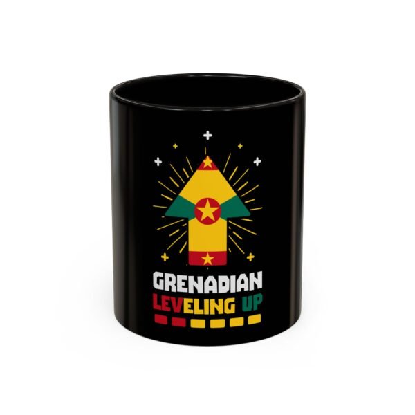 Grenadian Leveling Up Mug — Colorful Arrow Flag Design (11oz & 15oz)