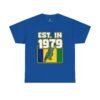 Est. In 1979 Parrot Graphic Tee — Retro Tropical Birthday Shirt