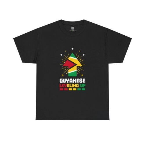 Guyanese Leveling Up T‑Shirt — Guyana Flag Pride Tee
