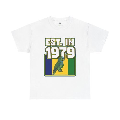 Est. In 1979 Parrot Graphic Tee — Retro Tropical Birthday Shirt
