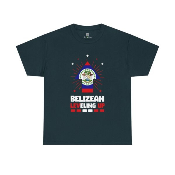 Belizean Leveling Up T-Shirt — Belize Flag & Crest Graphic Tee