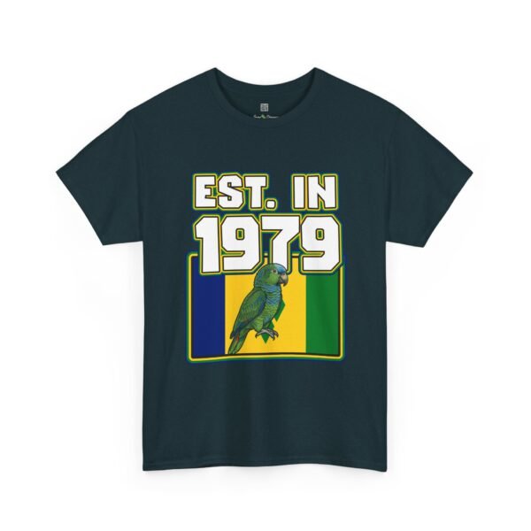 Est. In 1979 Parrot Graphic Tee — Retro Tropical Birthday Shirt