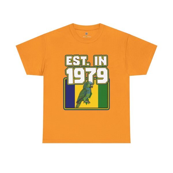 Est. In 1979 Parrot Graphic Tee — Retro Tropical Birthday Shirt