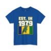 Est. In 1979 Parrot Graphic Tee — Retro Tropical Birthday Shirt