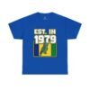 Est. In 1979 Parrot Graphic Tee — Retro Tropical Birthday Shirt
