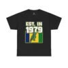 Est. In 1979 Parrot Graphic Tee — Retro Tropical Birthday Shirt