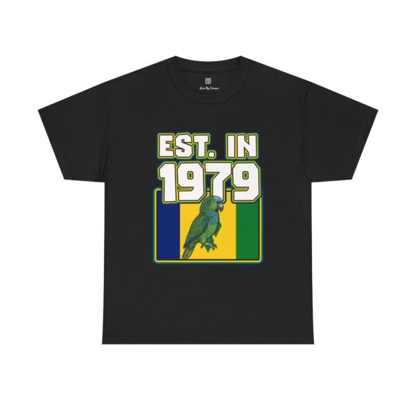 Est. In 1979 Parrot Graphic Tee — Retro Tropical Birthday Shirt