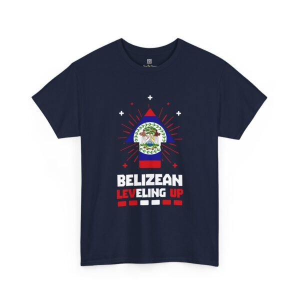 Belizean Leveling Up T-Shirt — Belize Flag & Crest Graphic Tee