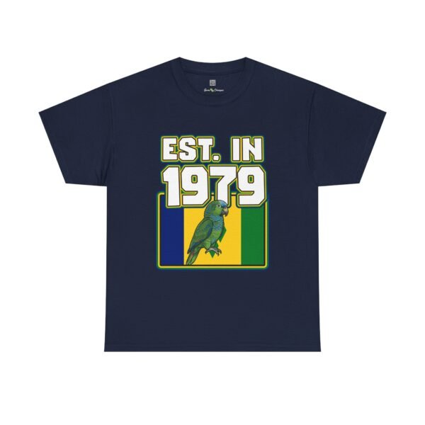 Est. In 1979 Parrot Graphic Tee — Retro Tropical Birthday Shirt