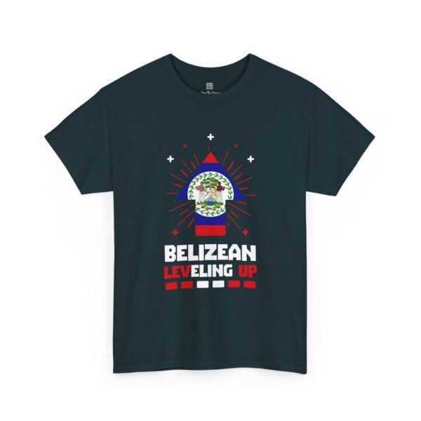 Belizean Leveling Up T-Shirt — Belize Flag & Crest Graphic Tee