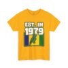 Est. In 1979 Parrot Graphic Tee — Retro Tropical Birthday Shirt