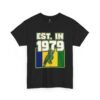 Est. In 1979 Parrot Graphic Tee — Retro Tropical Birthday Shirt