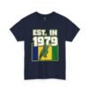 Est. In 1979 Parrot Graphic Tee — Retro Tropical Birthday Shirt