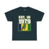 Est. In 1979 Parrot Graphic Tee — Retro Tropical Birthday Shirt