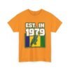 Est. In 1979 Parrot Graphic Tee — Retro Tropical Birthday Shirt