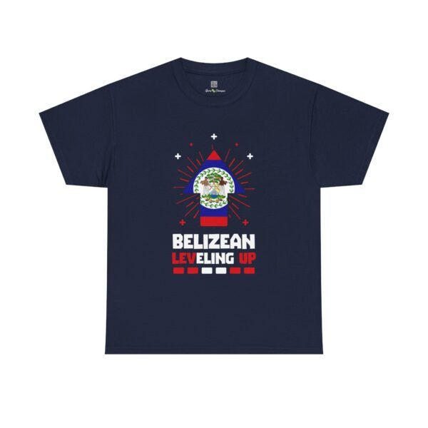 Belizean Leveling Up T-Shirt — Belize Flag & Crest Graphic Tee
