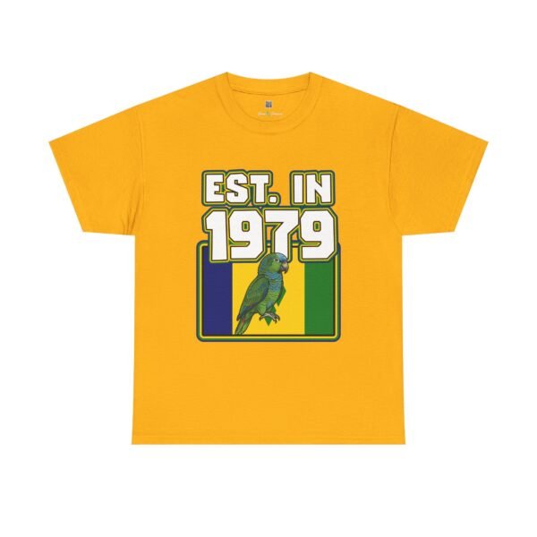 Est. In 1979 Parrot Graphic Tee — Retro Tropical Birthday Shirt