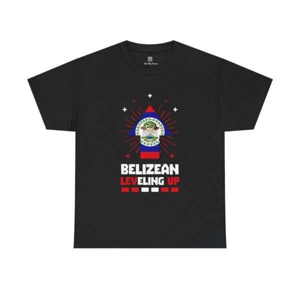 Belizean Leveling Up T-Shirt — Belize Flag & Crest Graphic Tee